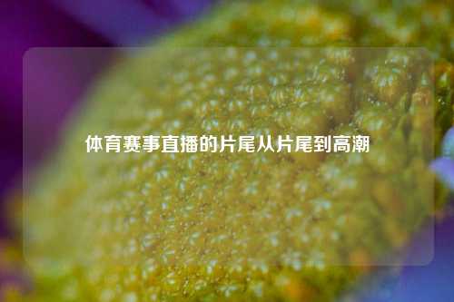 体育赛事直播的片尾从片尾到高潮