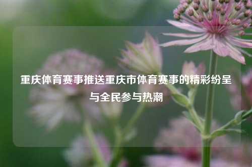 重庆体育赛事推送重庆市体育赛事的精彩纷呈与全民参与热潮