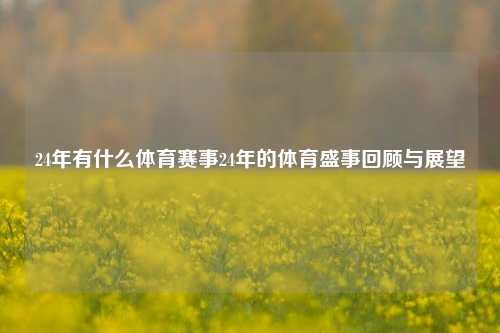 24年有什么体育赛事24年的体育盛事回顾与展望