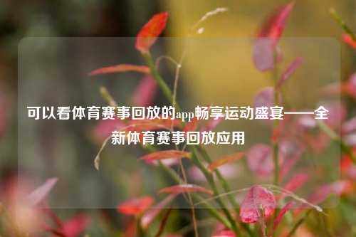 可以看体育赛事回放的app畅享运动盛宴——全新体育赛事回放应用