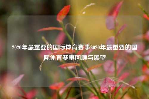 2020年最重要的国际体育赛事2020年最重要的国际体育赛事回顾与展望