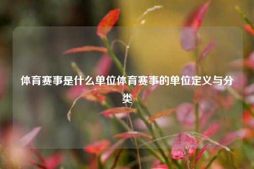 体育赛事是什么单位体育赛事的单位定义与分类