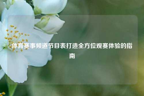 体育赛事频道节目表打造全方位观赛体验的指南