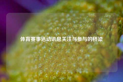 体育赛事活动讯息关注与参与的桥梁