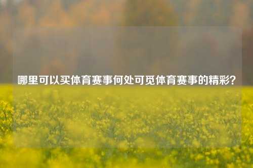 哪里可以买体育赛事何处可觅体育赛事的精彩？