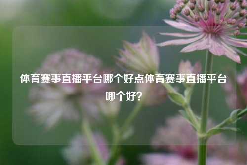 体育赛事直播平台哪个好点体育赛事直播平台哪个好？